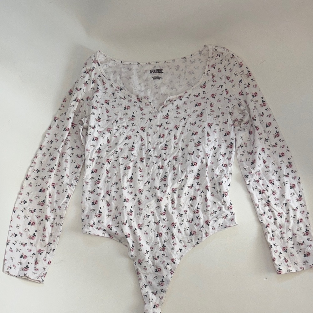 PINK Victoria's Secret Floral Print Bodysuit
